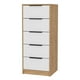 thumbnail image 1 of Comoda 5 Cajones Fm-002c - Cafe Claro Y Blanco, 1 of 5