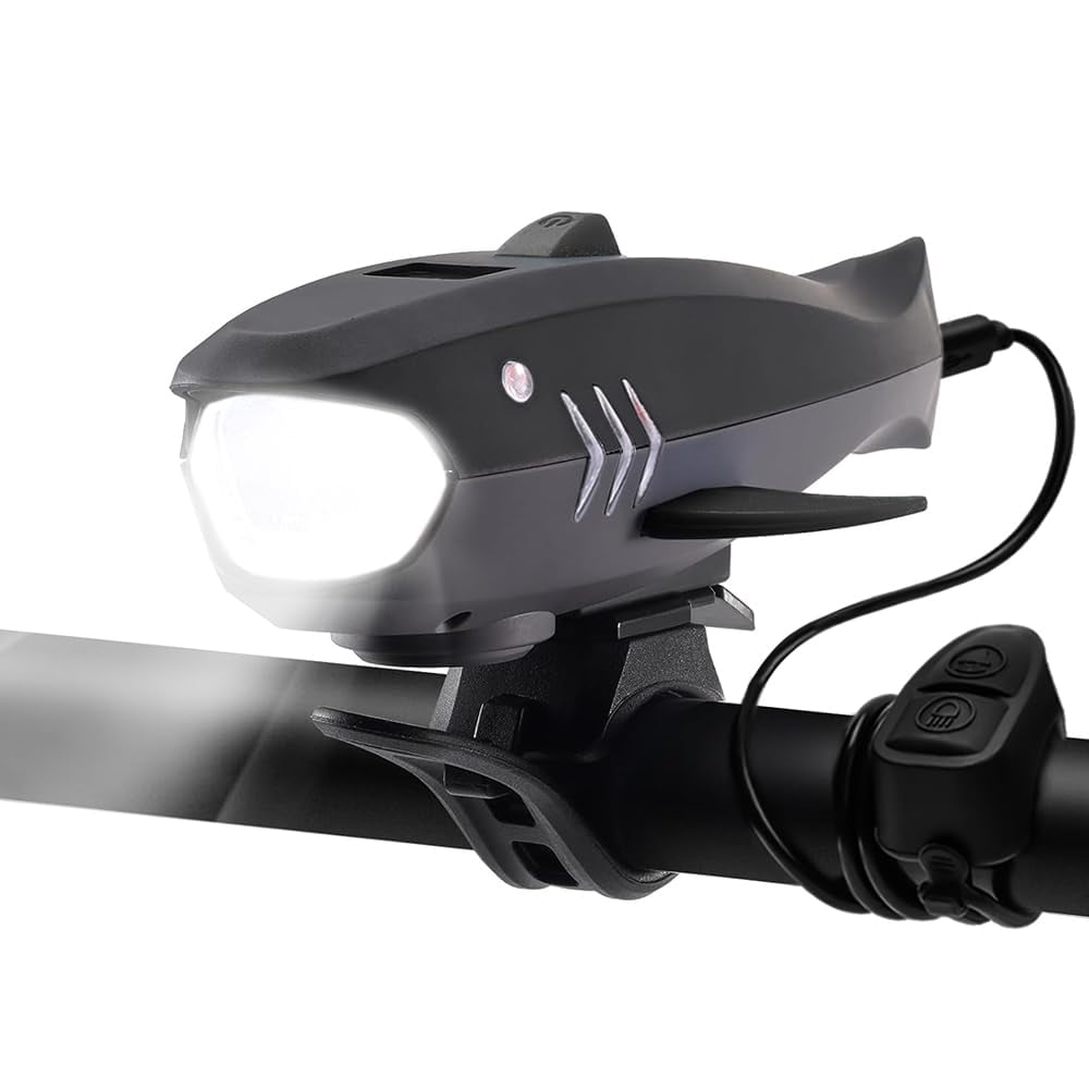Xusx111 - Cuerno De Bicicleta Con Luz, Campana De Bicicleta Eléctrica De 120db Y Faro Recargable, Accesorios De Bicicleta Impermeables Para Niños Ipx4 Para Niños / Niñas, Scooters