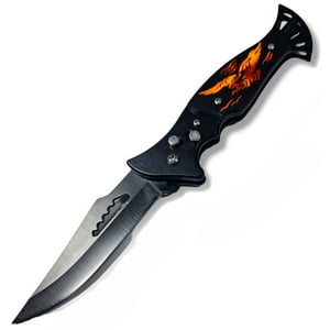Invencible.Cl - Cola De Fuego Navaja Automatica Águila Al50 Navaja Corta Pluma Cuchillo Cortapluma Plegable