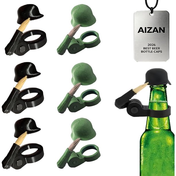 Chapas soldado saluda cerveza reutilizables casco botella cerveza accesorio bebida