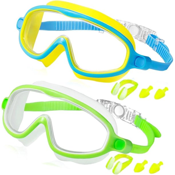 Gafas natación niños nuevas visión amplia antivaho anti-UV piscina 3-14 años