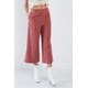 thumbnail image 1 of Pantalones Gaucho de Algodón de Raya Diplomática en Color Rosa Empolvado, 1 of 4