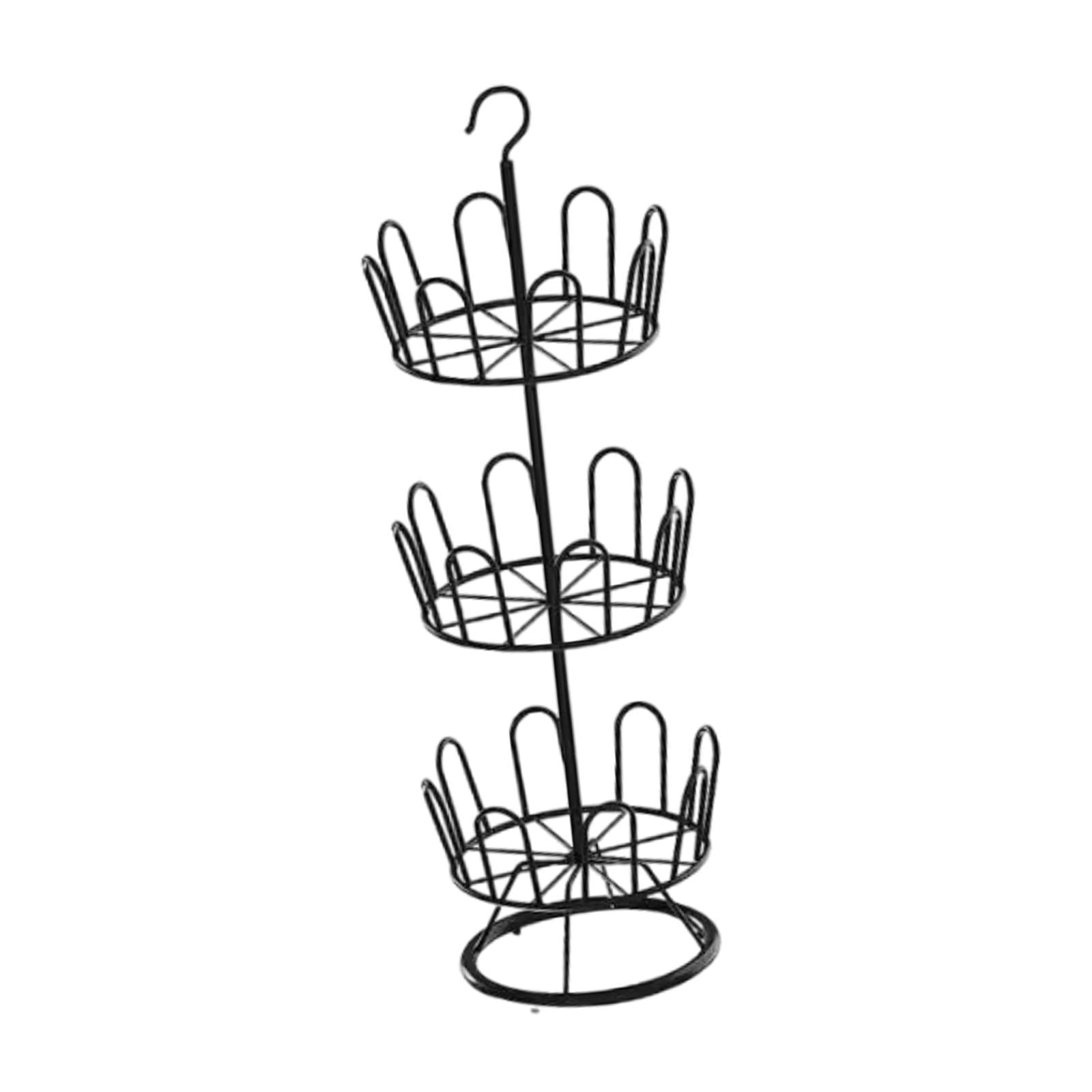 Bothyi - Zapatero Giratorio Multiusos Para Lavadero, Hogar, Balcones Al Aire Libre, Negro, 3 Niveles