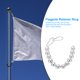 thumbnail image 5 of Anillo de Retención para Mástil de Bandera Uxcell, Anillo de Montaje con 12 Cuentas Mantiene la Bandera Cerca del Mástil con Cable de Acero Inoxidable, Tono Plateado, 5 of 6