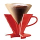 thumbnail image 2 of Gotero para café Hario V60, de cerámica, con forma de cono, tamaño 01, color rojo, 2 of 7