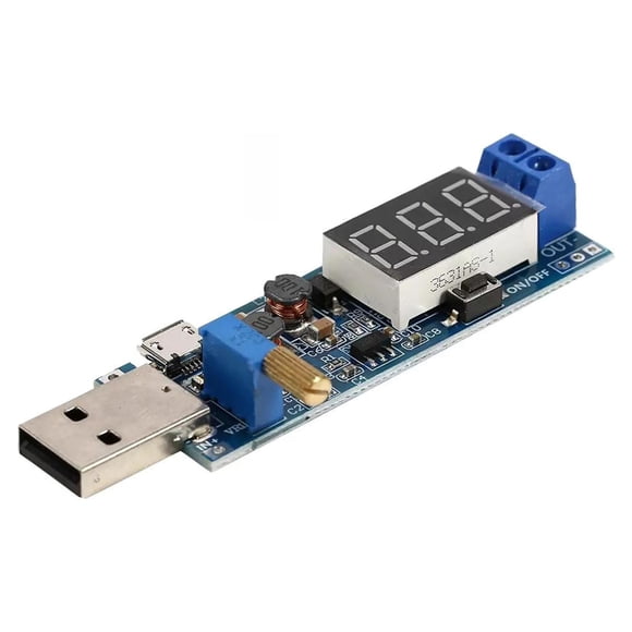Convertidor Boost Buck ajustable, voltímetro, amperímetro, probador de capacidad de batería, pantalla Digital de 5V a 1,2 V-24V, convertidor Boost
