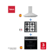 thumbnail image 3 of Horno Empotrado Electrico Hbb 510 Bk Negro 67 Litros + Encimera A Gas + Campana, 3 of 3