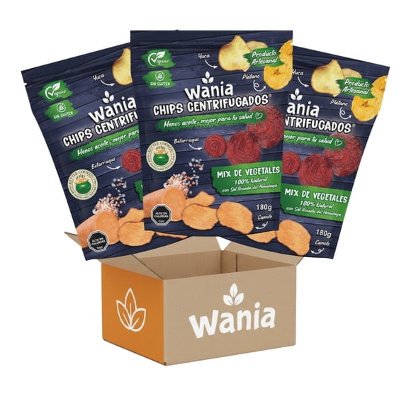 Pack Chips Centrifugados Wania Mix de Vegetales 180g 10UN