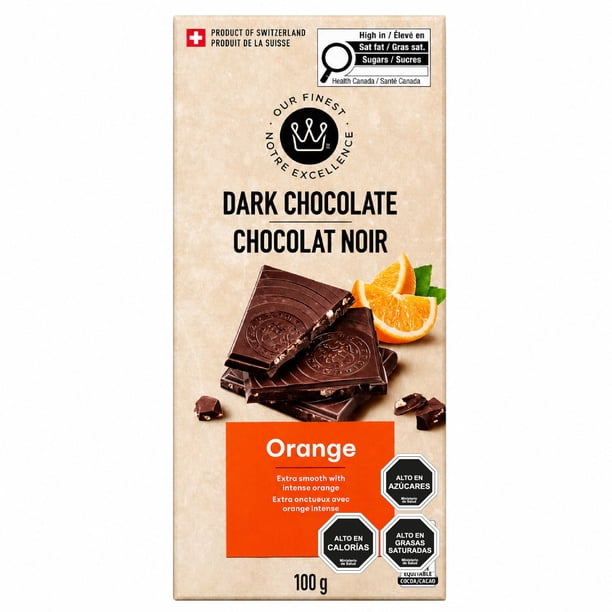 Chocolate Amargo con Piezas de Naranja Confitada, 100 g | Lider