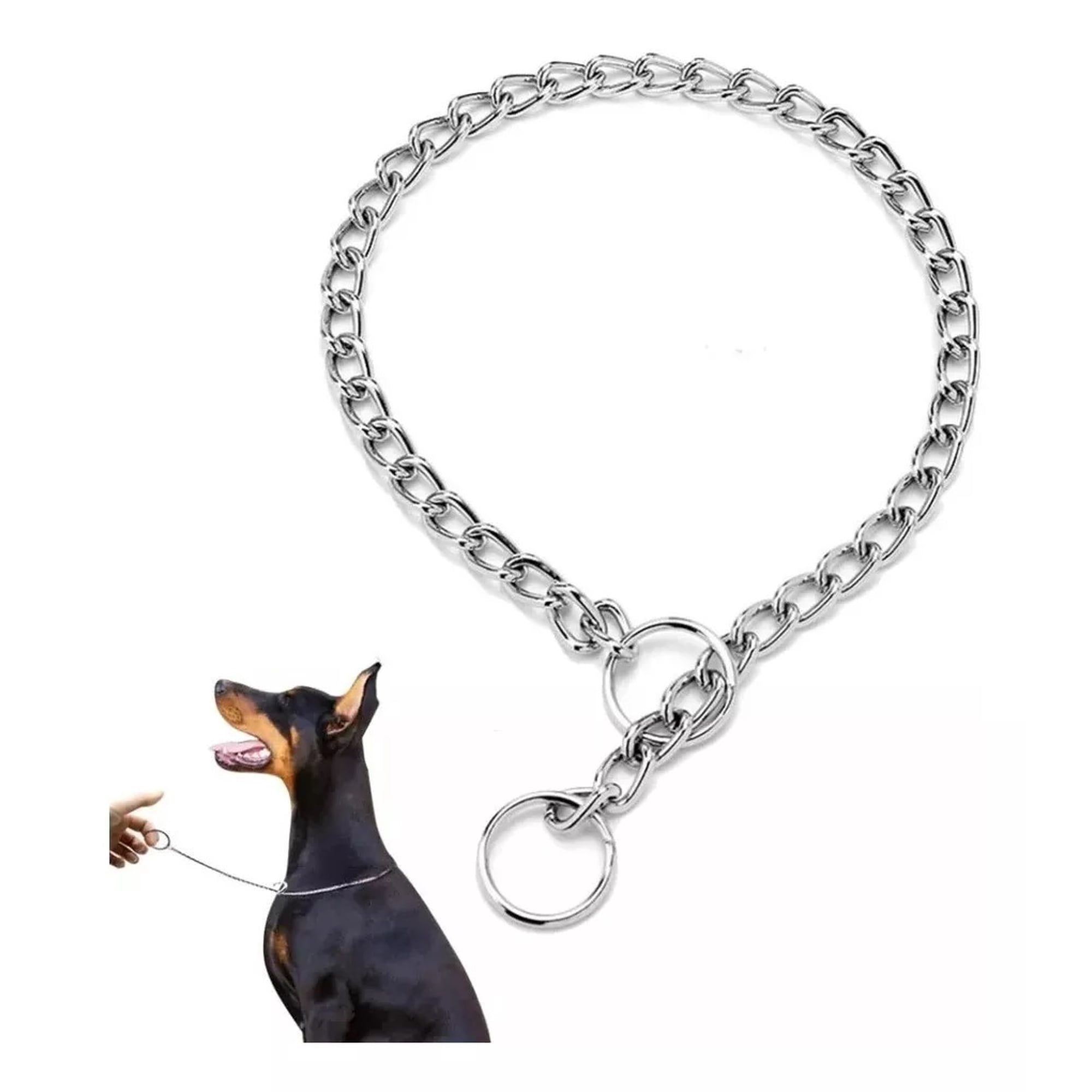 Collar De Adiestramiento Metálico, Para Perro 60 Cm De Largo