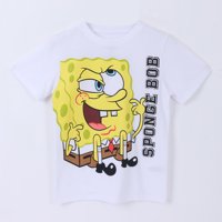Polera Manga Corta Niño Blanco Personaje Bob Esponja