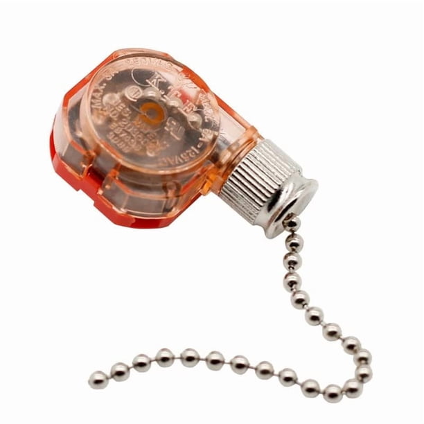 Interruptor de Ventilador de Techo JUSTAUS de 3 Velocidades con Cadena de Tirar Plateado