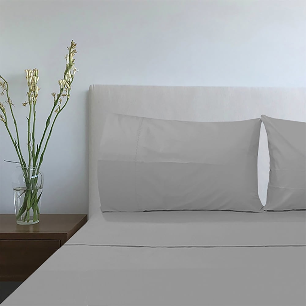 Victorianas - Juego De Sabanas 2p Dark Liso Gris 200 Hilos