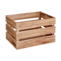 Magideal - Caja De Ropa De Bocina De Madera Organizador De Canasta De Almacenamiento De Decoración Del Hogar Rústico Para El Jardín Minorista Pantry Pantry Veget Color Claro