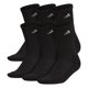 thumbnail image 1 of Calcetines Adidas Athletic Cushioned Crew para mujer, 6 pares, negro/aluminio, 1 of 8