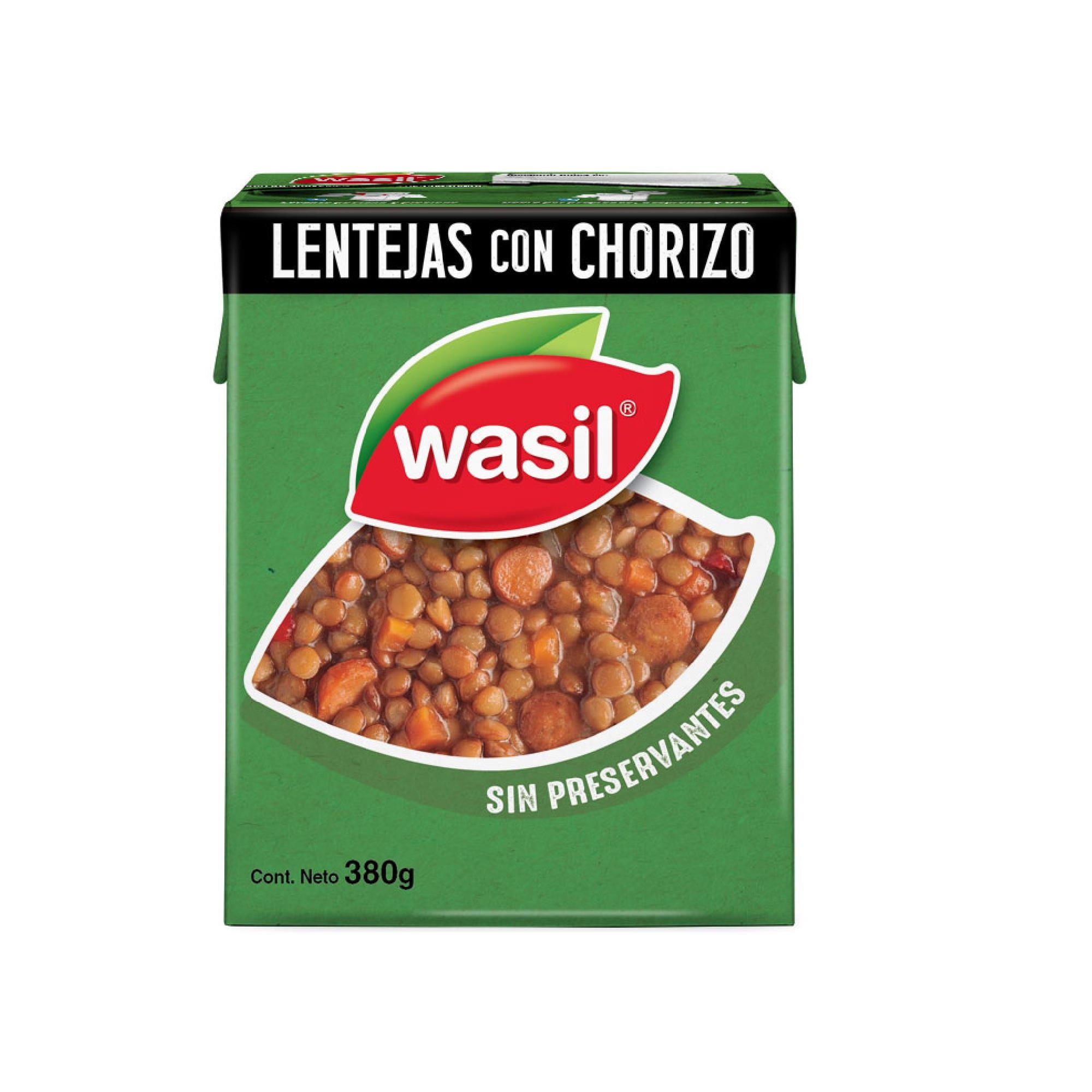Lentejas Con Chorizo Caja 380 g Wasil