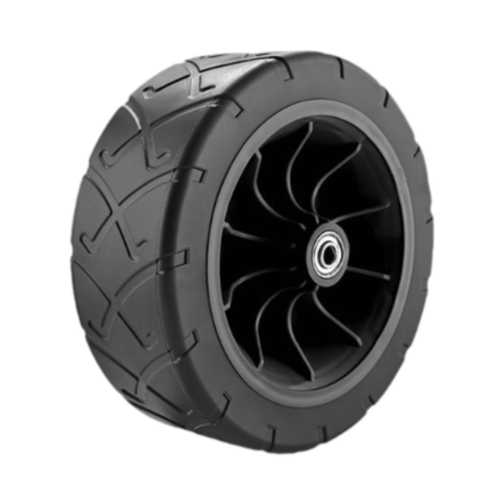 Magideal - Rueda De Repuesto Para Carro De Camping Jardín Y Mano Rueda Ancha De Pvc De Fácil Instalación Adecuado Para Carritos De Playa Plegables Y De Compras. Negro