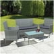 thumbnail image 2 of Juego De Terraza Rattan 4 Piezas Gris Exterior, 2 of 2