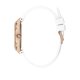 thumbnail image 2 of Reloj GUESS en tono oro rosa y silicona blanca cristalina, 2 of 3