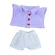 thumbnail image 3 of 2 Piezas De Camisa Y Pantalones De Muñecas De Moda Hechos A Mano, Ropa Para Muñecas De 17 Cm, Vestido De Cuadrícula Violeta, 3 of 3