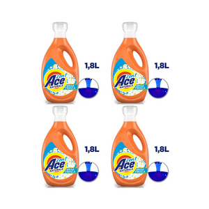 Pack 4 Detergentes Liquido Ace Natural 2 En 1 Concentrado 1.8 Lt Cada Uno.