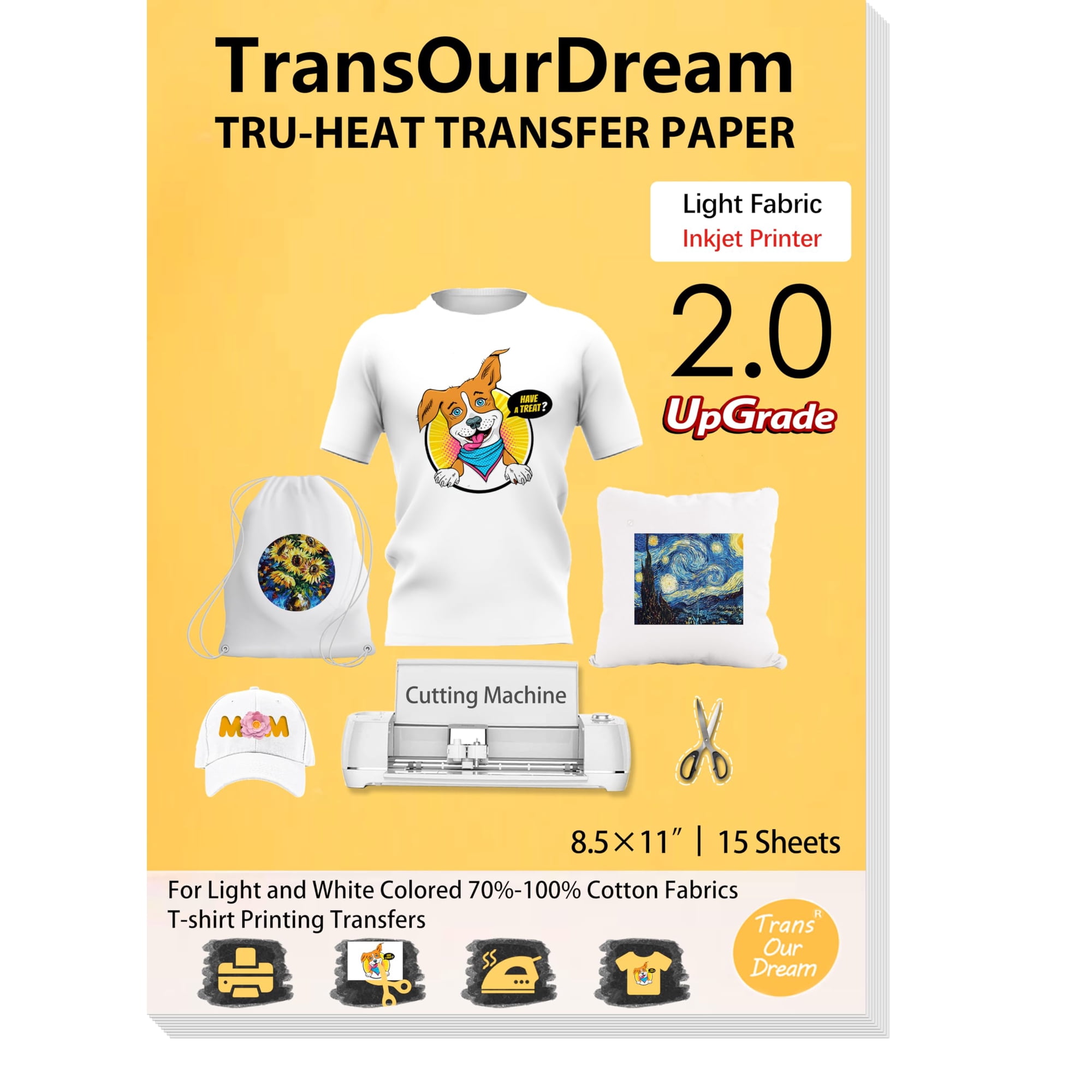 Papel De Transferencia De Calor Transourdream Tod-4-15 Para Camisetas