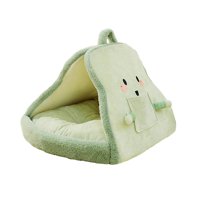 Magideal - Cama Cueva Para Tienda De Campaña Para Mascotas, Cojín Interior Para Casa De Gatos, Perrera De Otoño E Invierno, Cama Para Gatos Para Caniche, Perro, Verde S