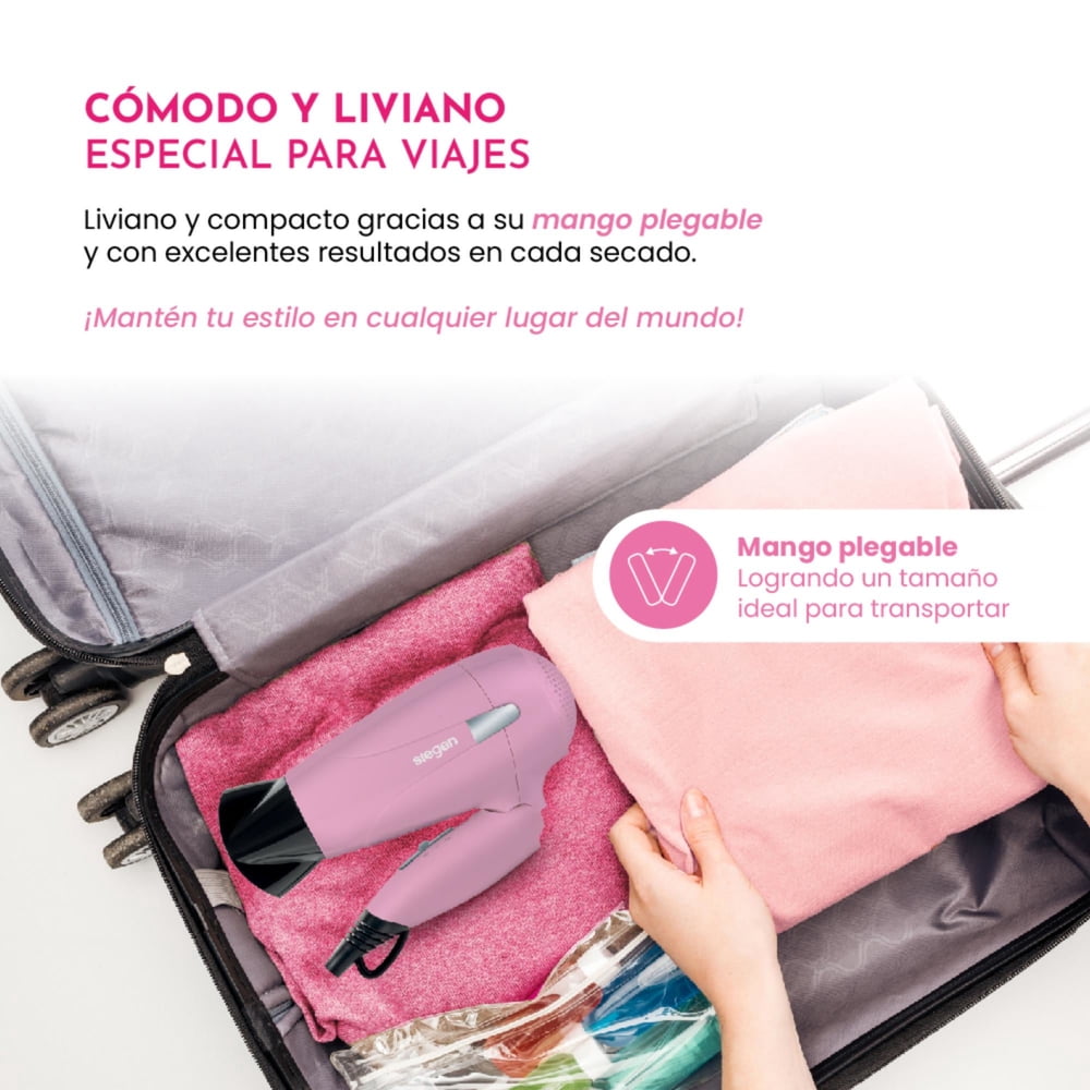 Siegen Let's Go Travel Pinky SG-3012P Rosado, foto 6