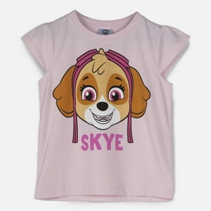 Polera Manga Corta Niña Rosado Paw Patrol