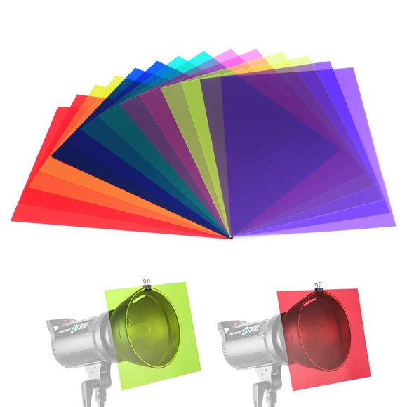 Paquete de 14 filtros de gel SouilGoal 29 × 21 cm – 7 colores