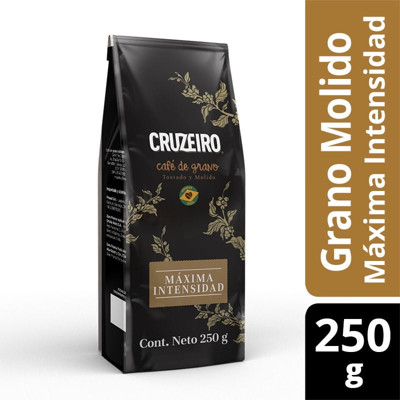Café Grano Molido Máxima Intensidad Bolsa 250 g Cruzeiro