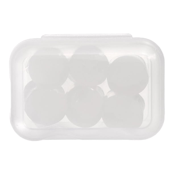 6 tapones para los oídos de silicona moldeables con cancelación de ruido, tapones para los oídos reutilizables con bloqueo de sonido suave para estudi
