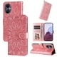 thumbnail image 1 of Funda tipo cartera FOXDOCK para OnePlus Nord N20 5G , diseño girasol en relieve, cuero PU, cierre magnético, soporte y tarjetero, 1 of 5