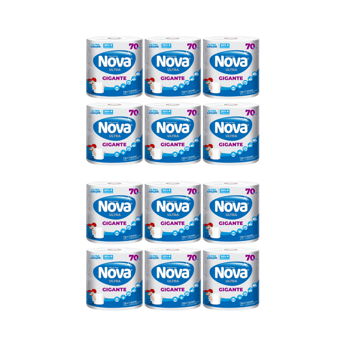 Pack 12 Toalla De Papel Nova Ultra Gigante 70mts