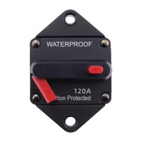 Magideal - Disyuntor Con Botón De Reinicio Manual Portafusibles Inversor De Fusible Resistente Al Agua Duradero De Alto Rendimiento Para Motor De Automóvil Rv 120A