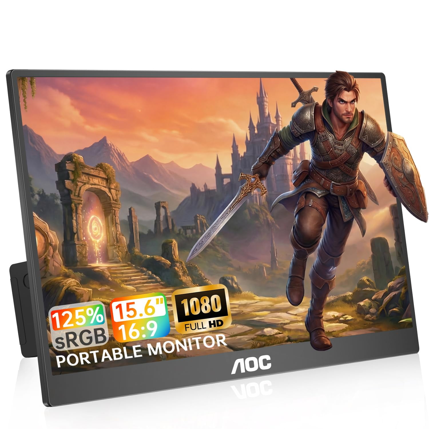 Monitor Portátil Aoc 15.6 Pulgadas Fhd 1080p Ips 125% Srgb Con Hdr