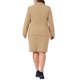 thumbnail image 4 of Agnes Orinda Conjunto de Traje de Negocios para Mujer Talla Grande de 2 Piezas con Solapa Muesca, Blazer con Botones y Faldas Lápiz Midi con Bolsillo 3X Caqui, 4 of 8
