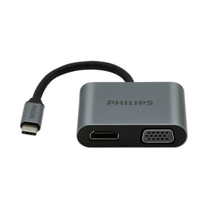 Philips - Adaptador Usb-C A Hdmi 4K + Vga