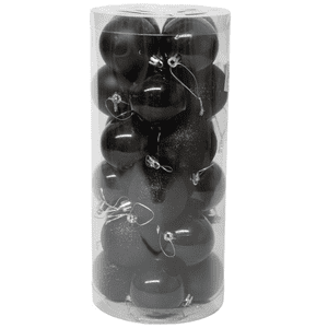 Wakeshome - 24 Esferas Navideña 6Cm Bambalinas Adornos Arbolito Navidad