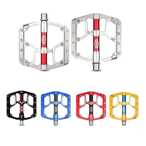 Cxwxc - Pedales Plataforma Sellados Alta Calidad Mtb Enduro Downhill Plateado