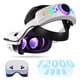 thumbnail image 1 of Correa para la cabeza VR compatible con Meta Quest 3/3S con batería incorporada de 12000mAh, diadema ajustable, accesorio de mayor comodidad y durabilidad-Blanco, 1 of 6