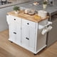 thumbnail image 3 of Carrito con isla de cocina VEVOR con tapa de madera maciza, 90 cm, blanco, 3 of 3