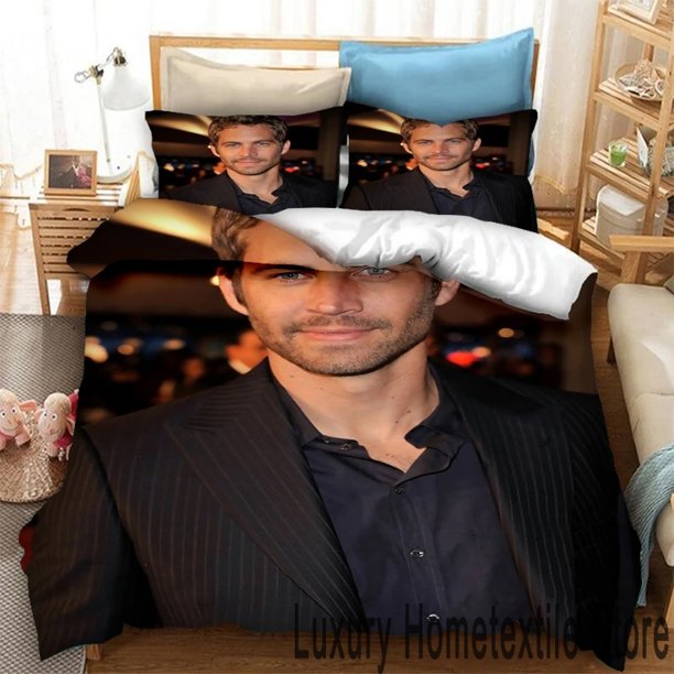 Paul Walker Bedding Set,Duvet Cover Comforter Bed Set Quilt Cover Pillowcase, Boys Girls Adults Bed Sheets