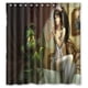 thumbnail image 1 of Cortina de ducha Amumu y Akali, juego de cortinas de baño con ganchos, tamaño 66 x 72 pulgadas, 1 of 3