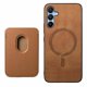 thumbnail image 5 of Funda de Cuero Magnética con Tarjetero para Samsung Galaxy A25 Cubierta Delgada Marrón, 5 of 5