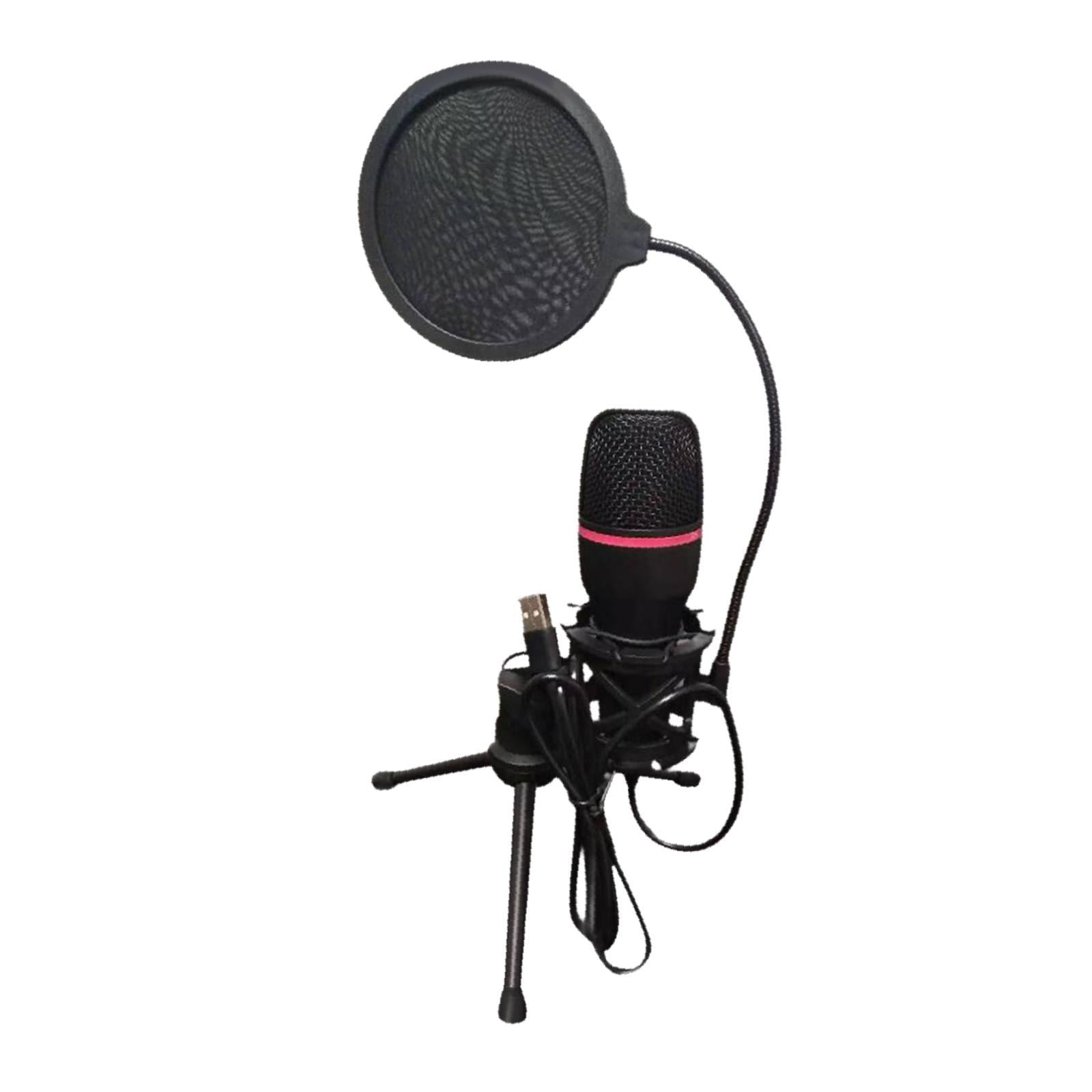 Magideal - Micrófono Usb Condensador Omnidireccional Para Computadora Micrófono Para Juegos De Pc Con Trípode Micrófono De Estudio Portátil Para Presentaciones E