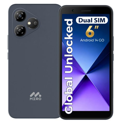 Celular Miro A1 4G 6'' Android 14 Go 2Gb+32Gb 3000Mah Azul