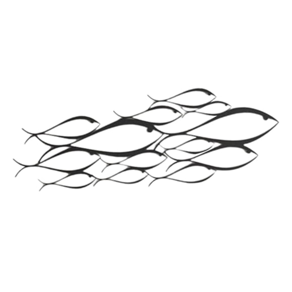 Escultura Moderna De Pared De Peces, Decoración Artística De Metal Para Sala De Estar, Dormitorio Interior
