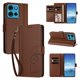 thumbnail image 2 of Funda Cartera Trébol para Motorola Moto G75 5G con Ranuras Tarjetas y Carga Inalámbrica Marrón, 2 of 6