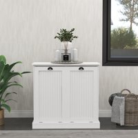 M&Ms - Two-Compartment Tilt-Out Laundry Sorter Cabinet-White